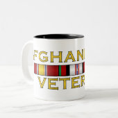 Afghanistan-Tierarzt-Tasse Zweifarbige Tasse (Vorderseite Links)