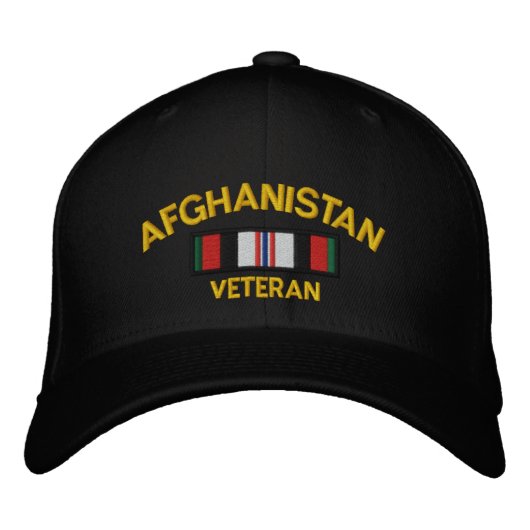 Afghanistan Veteran Bestickte Baseballkappe (Vorderseite)