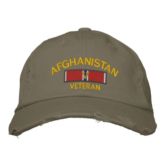 Afghanistan Veteran Bronze Star mit V Bestickte Baseballkappe (Vorderseite)