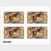 Afghanistan Veteran German Rechteckiger Aufkleber (Blatt)