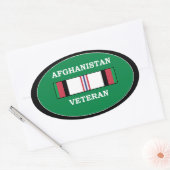 Afghanistan Veteran Ovaler Aufkleber (Umschlag)