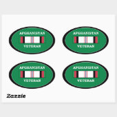 Afghanistan Veteran Ovaler Aufkleber (Blatt)