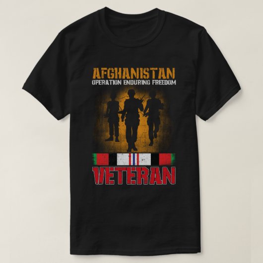 Afghanistan Veteran Proud Army US Military T-Shirt (Design vorne)