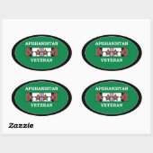 Afghanistan Veteran Stickers Oval 4 ACS (Blatt)