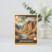 Afghanistan | Vintage Malerei Postkarte (Stehend Vorderseite)