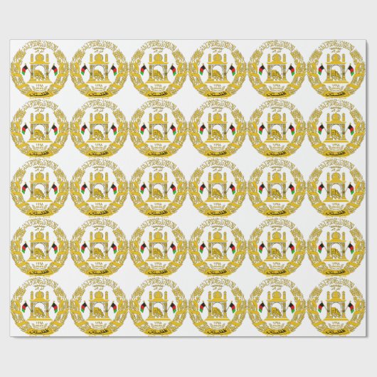 Afghanistan-Wappen Geschenkpapier (Flach)