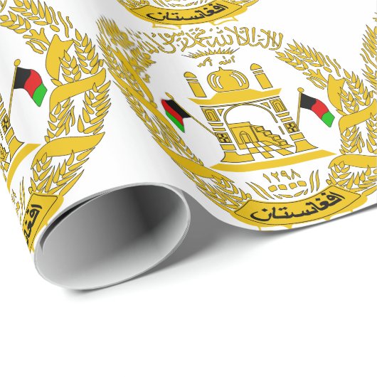 Afghanistan-Wappen Geschenkpapier (Rolleneckpunkt)