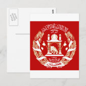 Afghanistan-Wappen Postkarte (Vorne/Hinten)