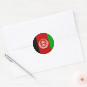 afghanistanische Flaggenaufkleber Runder Aufkleber (Umschlag)