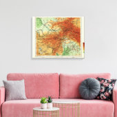 AfghanistanPanoramakarte Afghanistan Leinwanddruck (Insitu (Wohnzimmer))