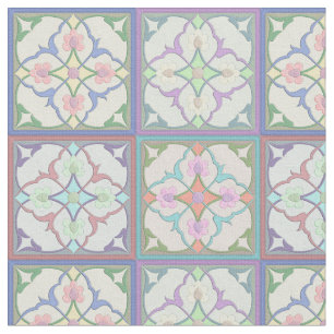 Afghi Tile Muster Pastel Variationen 4in. Wieder v Stoff