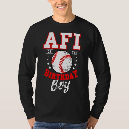 Afi of the Birthday Boy Baseball Theme Bday Celebr T-Shirt (Vorderseite)