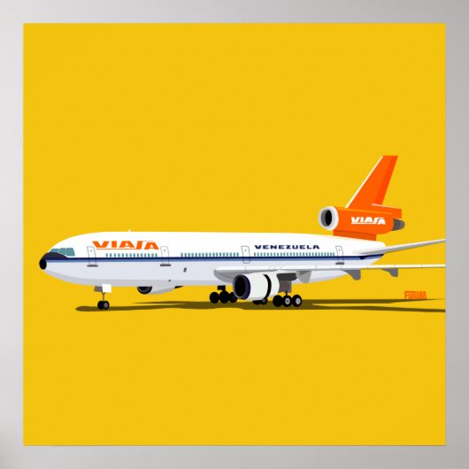 Afiche Avión Vintage - Viasa DC-10 - Poster (Vorne)