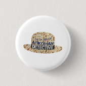 Afikoman Afikomen Detective. Matzah Passover Gesch Button (Vorderseite)