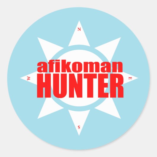 Afikoman Hunter Runder Aufkleber (Vorderseite)