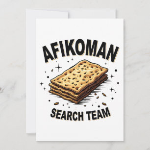 Afikoman-Suchteam Chanukka jüdische Lebensmittel-L Einladung