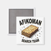 Afikoman-Suchteam Hanukkah Jüdische Lebensmittelli Magnet (Vorderseite/Rückseite)