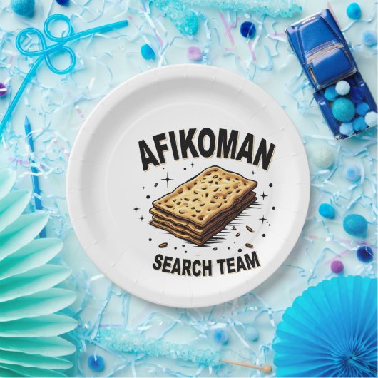 Afikoman-Suchteam Hanukkah Jüdische Lebensmittelli Pappteller (Party)