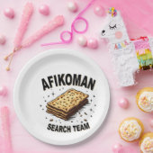 Afikoman-Suchteam Hanukkah Jüdische Lebensmittelli Pappteller (Party)