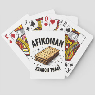 Afikoman-Suchteam Hanukkah Jüdische Lebensmittelli Spielkarten