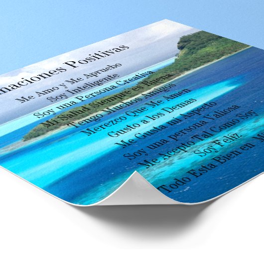 Afirmaciones Positivas Poster (Ecke)