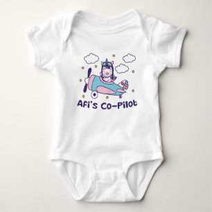 Afis Co-Pilot - Einhornflugzeug Baby Strampler