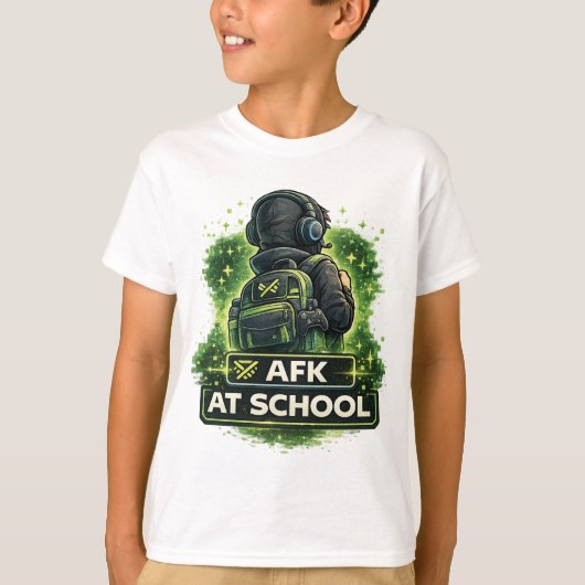 AFK beim Schulespieldesign T-Shirt (Vorderseite)