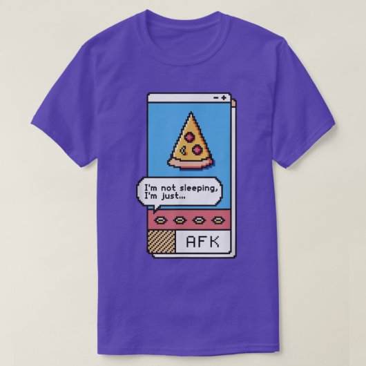 Afk Gaming Pizza Gamer Game Videogame T - Shirt (Design vorne)