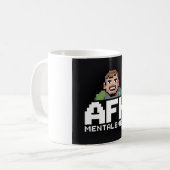 AFK Mental Chibi Gamer Pixel Art Kaffeetasse (Vorderseite Links)