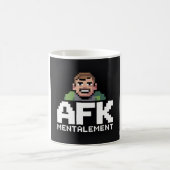 AFK Mental Chibi Gamer Pixel Art Kaffeetasse (Mittel)