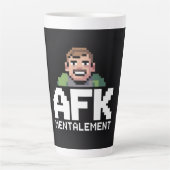 AFK Mental Chibi Gamer Pixel Art Milchtasse (Vorderseite)