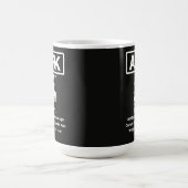AFK Snacks Run Lustiges Gamer Zitat Design Kaffeetasse (Mittel)