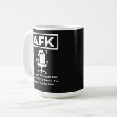 AFK Snacks Run Lustiges Gamer Zitat Design Kaffeetasse (Vorderseite Links)