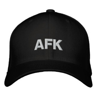 AFK weg von der Tastatur bestickter Hut