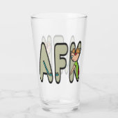 AFK weg von der Tastatur Glas (Rückseite)