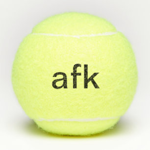AFK - weg von der Tastatur in schwarzem Typografie Tennisbälle