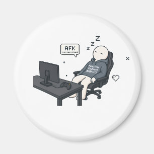 AFK Weg von der Tastatur Lustiges Gamer Meme Magnet