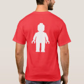 AFOL auf vorderem, weißem Minifig auf Rückseite T-Shirt (Rückseite)