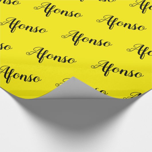 Afonso Yellow Wrapping Paper Geschenkpapier (Ecke)
