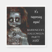 Afraid Doll Beängstigend Halloween-Party Napkin Serviette (Vorderseite)