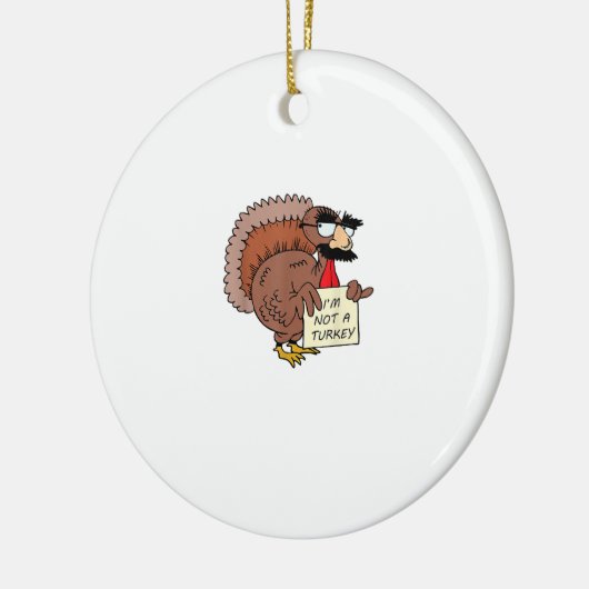 Afraid Turkey verkleidet Joke Spaß Funny Thanksgiv Keramik Ornament (Links)
