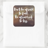 Afrato versuchen, Angebot Quadratischer Aufkleber (Tasche)