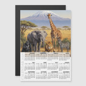 Africa 2026 Fridge Calendar, Animals, Kilimanjaro Magnetkarte (Vorne/Hinten)