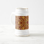 Africa Abstrakt Art Pattern Bierglas (Vorderseite Links)
