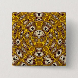 Africa Abstrakt Art Pattern Button