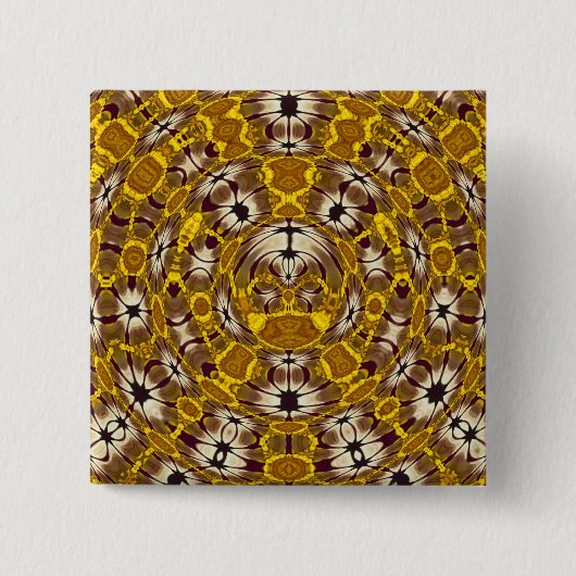 Africa Abstrakt Art Pattern Button (Vorderseite)
