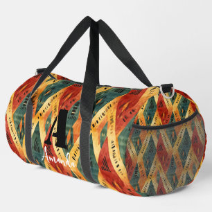 Africa Amhara Ethiopia Geometric Ethnic Pattern 12 Duffle Bag