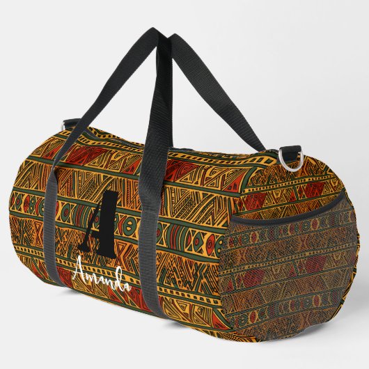 Africa Amhara Ethiopia Geometric Ethnic Pattern 17 Duffle Bag (Rechte Ecke)