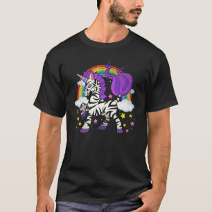 Africa Animal Rainbow Zebracorn Niedlich Zebra Fan T-Shirt