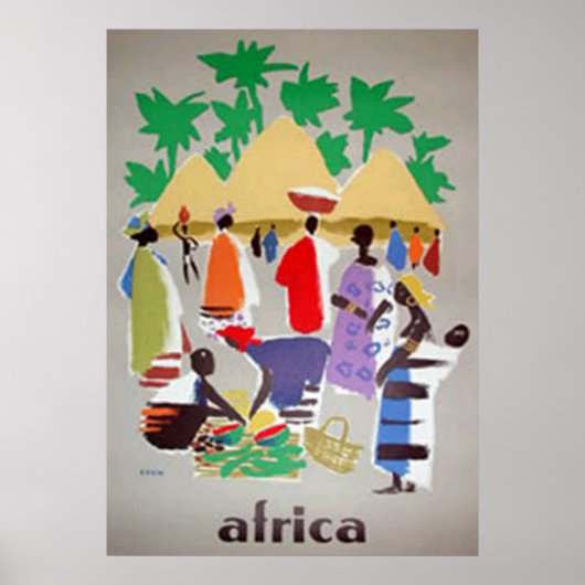 Africa Art Deco Vintage Poster (Vorne)